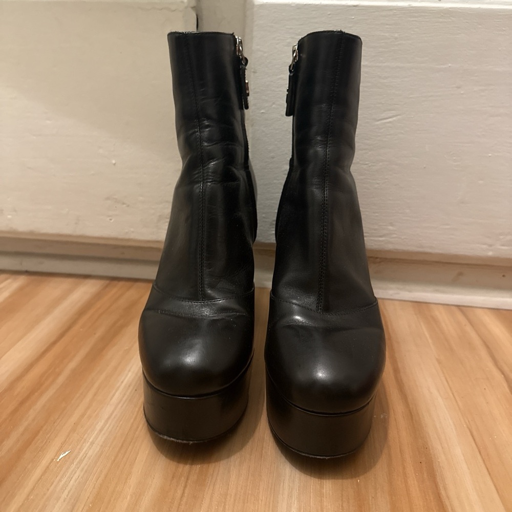 Black Marc Jacobs Platform Ankle Boots - Picture 2 of 5
